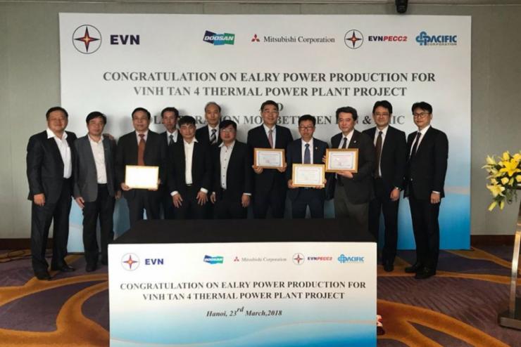 EVN Commendation to EPC Consortium of Vinh Tan 4 Thermal Power Plant