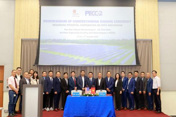 LỄ KÝ KẾT HỢP TÁC GIỮA FIRST SOLAR VÀ PECC2: ĐẨY MẠNH QUAN HỆ ĐỐI TÁC TRONG LĨNH VỰC NĂNG LƯỢNG TÁI TẠO