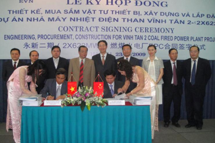 Lễ ký kết hợp đồng EPC dự án Nhà máy Nhiệt điện Vĩnh Tân 2
